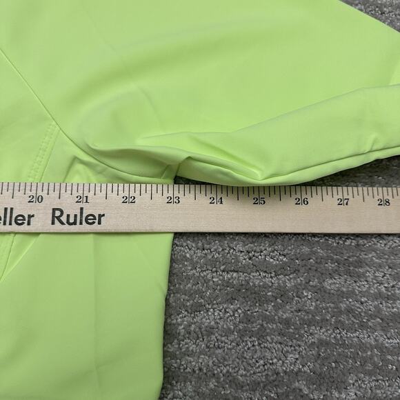 Athleta Jacket Womens XL Green Neon Bright Hooded Full Zip Windbreaker Running - Picture 15 of 16